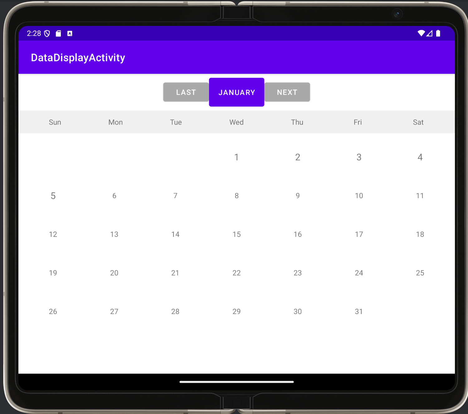 Updated Data Display