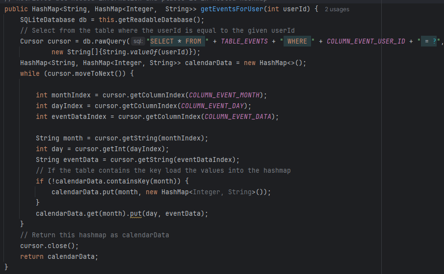 Updated Data Display