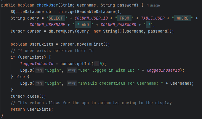Original Data Display